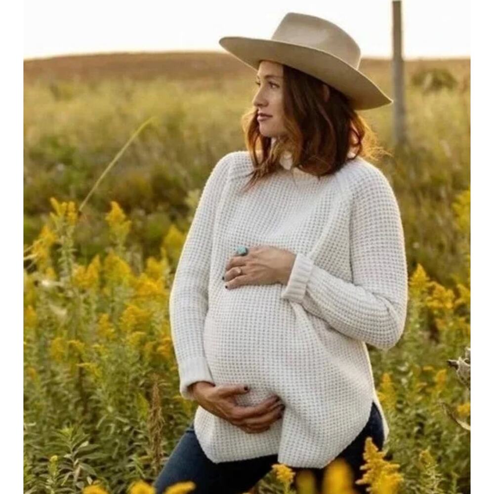 Hatch Merino Wool Ivory Turtleneck Sweater